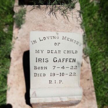 GAFFEN Iris 1922-1922