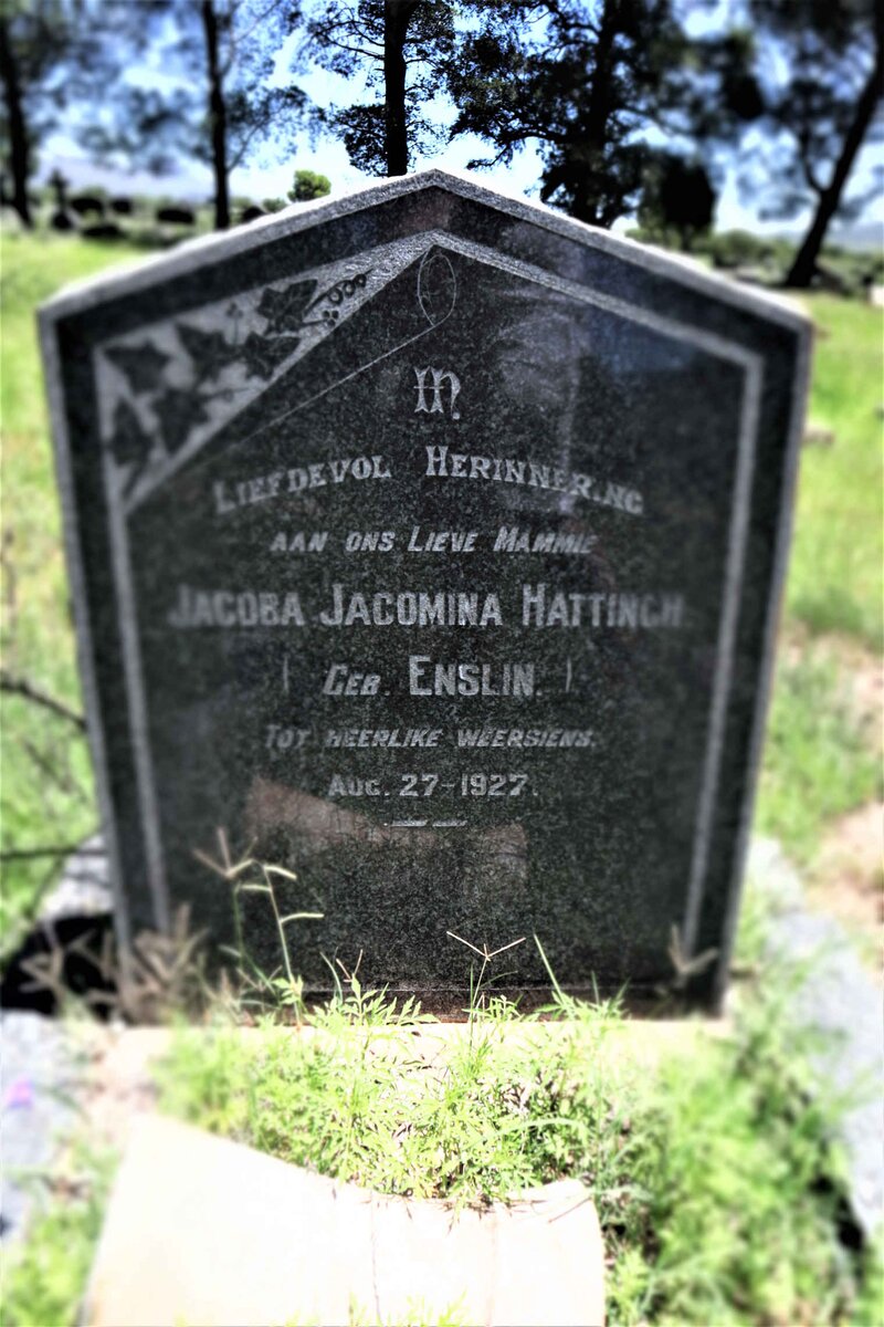 HATTINGH Jacoba Jacomina nee ENSLIN -1927