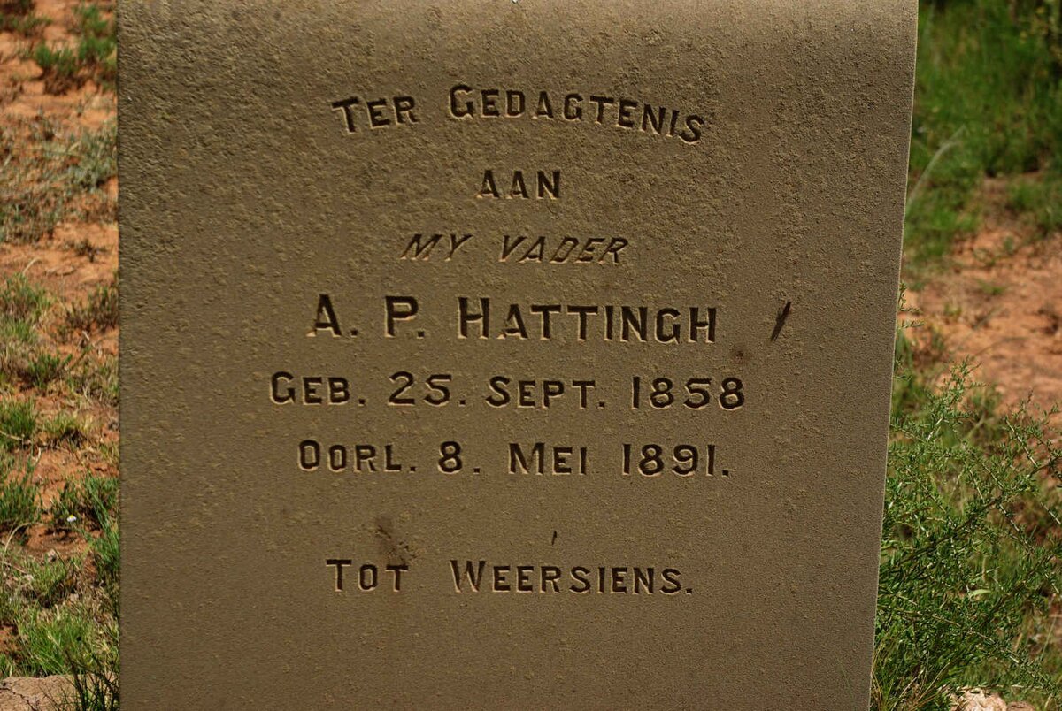 HATTINGH A.P. 1858-1891