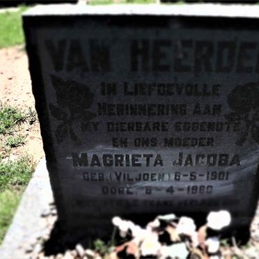HEERDEN Margrieta Jacoba, van nee VILJOEN 1901-1960