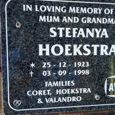 HOEKSTRA Stefanya 1923-1998