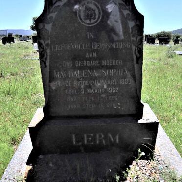 LERM Magdalena Sophia nee DE RIDDER 1883-1962