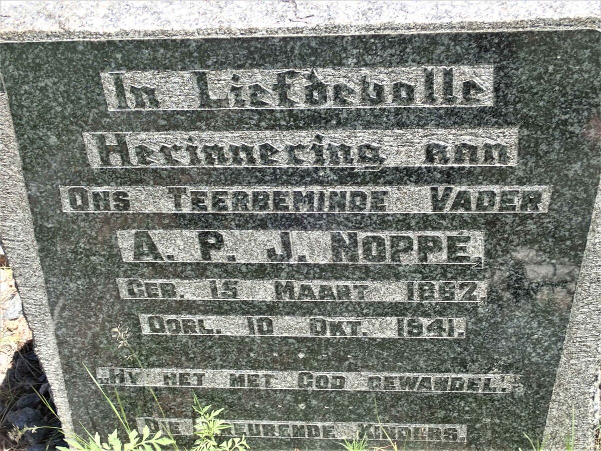 NOPPE A.P.J. 1862-1941