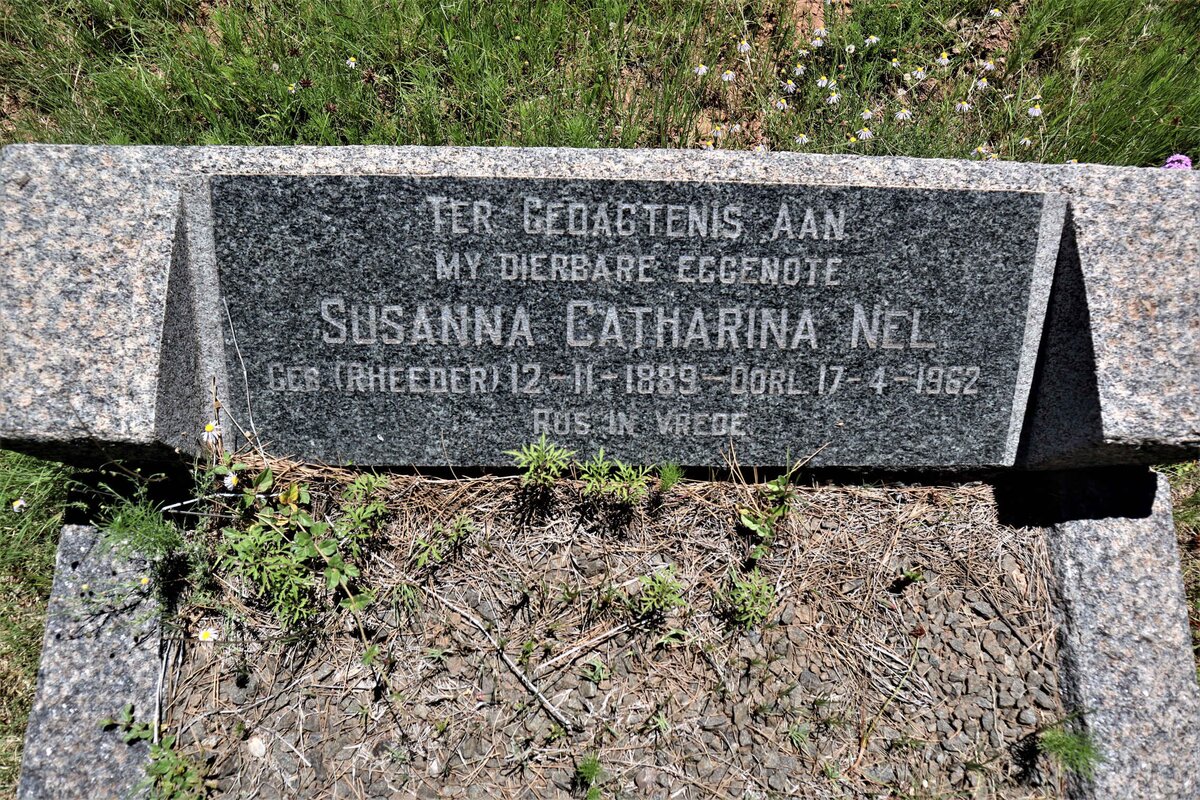 NEL Susanna Catharina nee RHEEDER 1889-1962