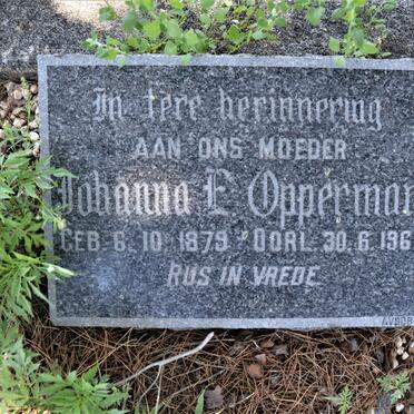 OPPERMAN Johanna E. 1879-1961