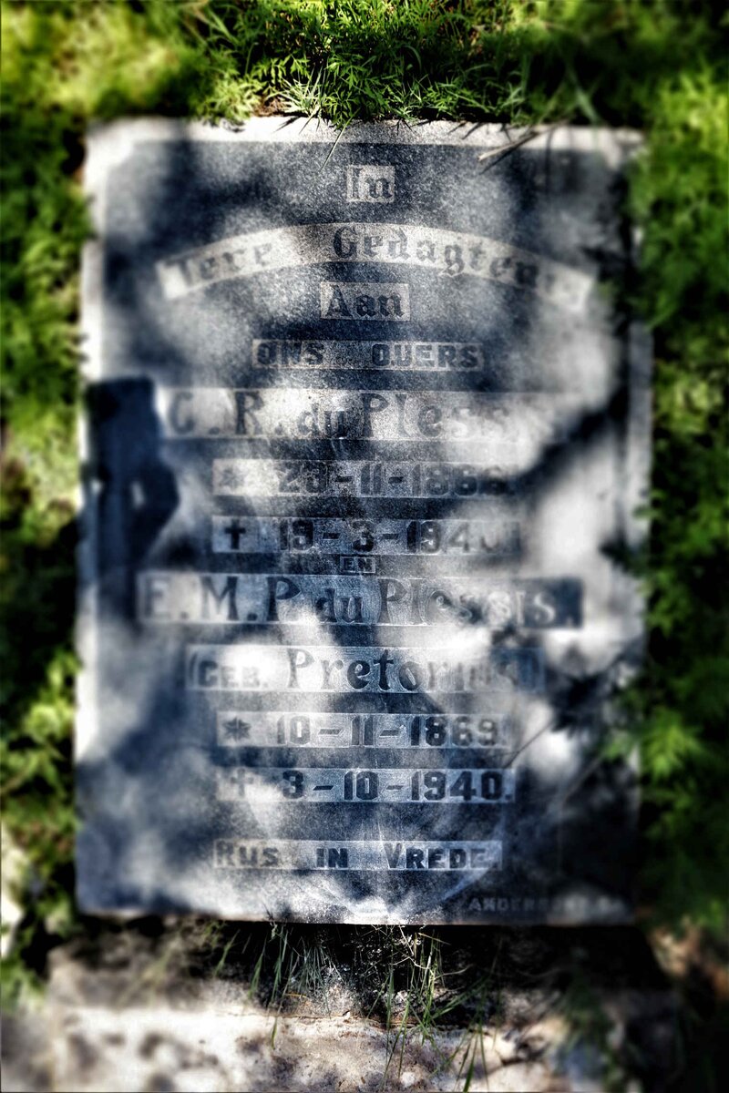 PLESSIS G.R., du 1866-1940 &amp; E.M.P. PRETORIUS 1869-1940