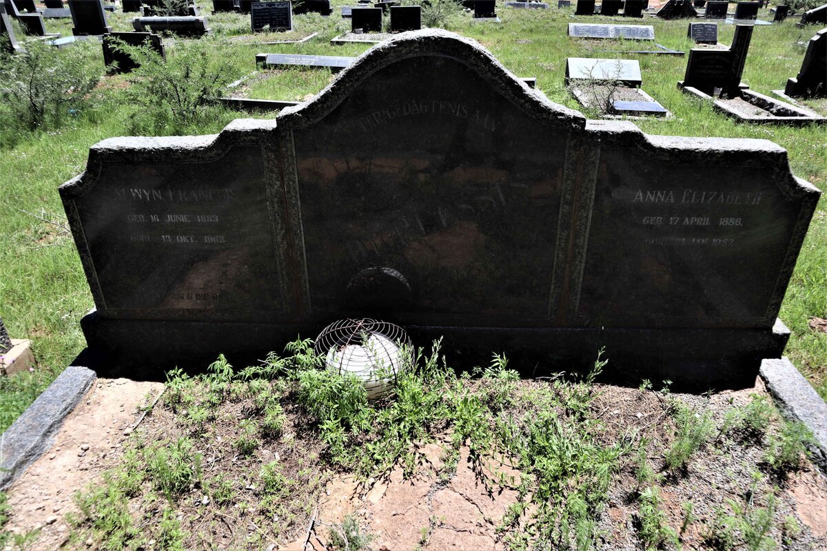 PLESSIS Alwyn Francois, du 1883-1962 &amp; Anna Elizabeth 1886-1957