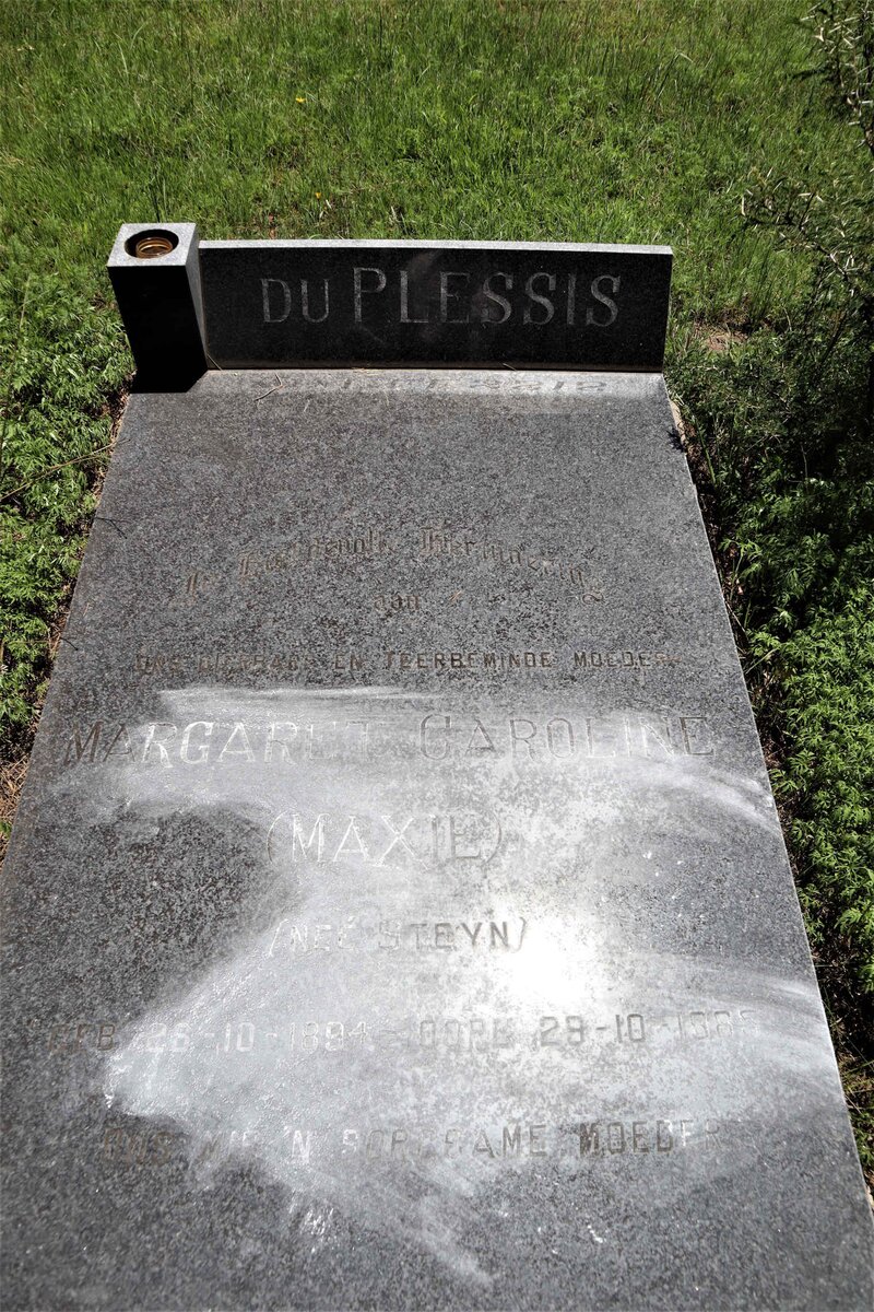PLESSIS Margaret Caroline, du nee STEYN 1894-1985