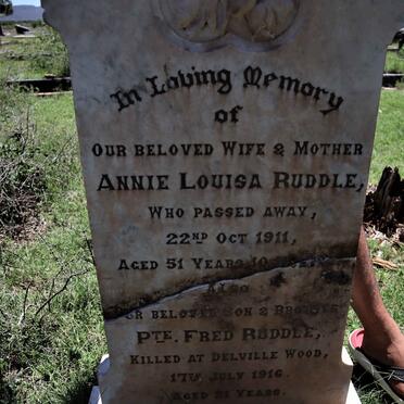 RUDDLE Annie Louisa -1911 :: RUDDLE Fred -1916
