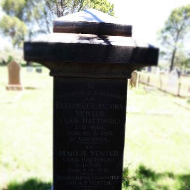 VENTER Elizabeth Jacoba nee HATTINGH 1865-1915 :: VENTER Martje nee HATTINGH 1873-1941