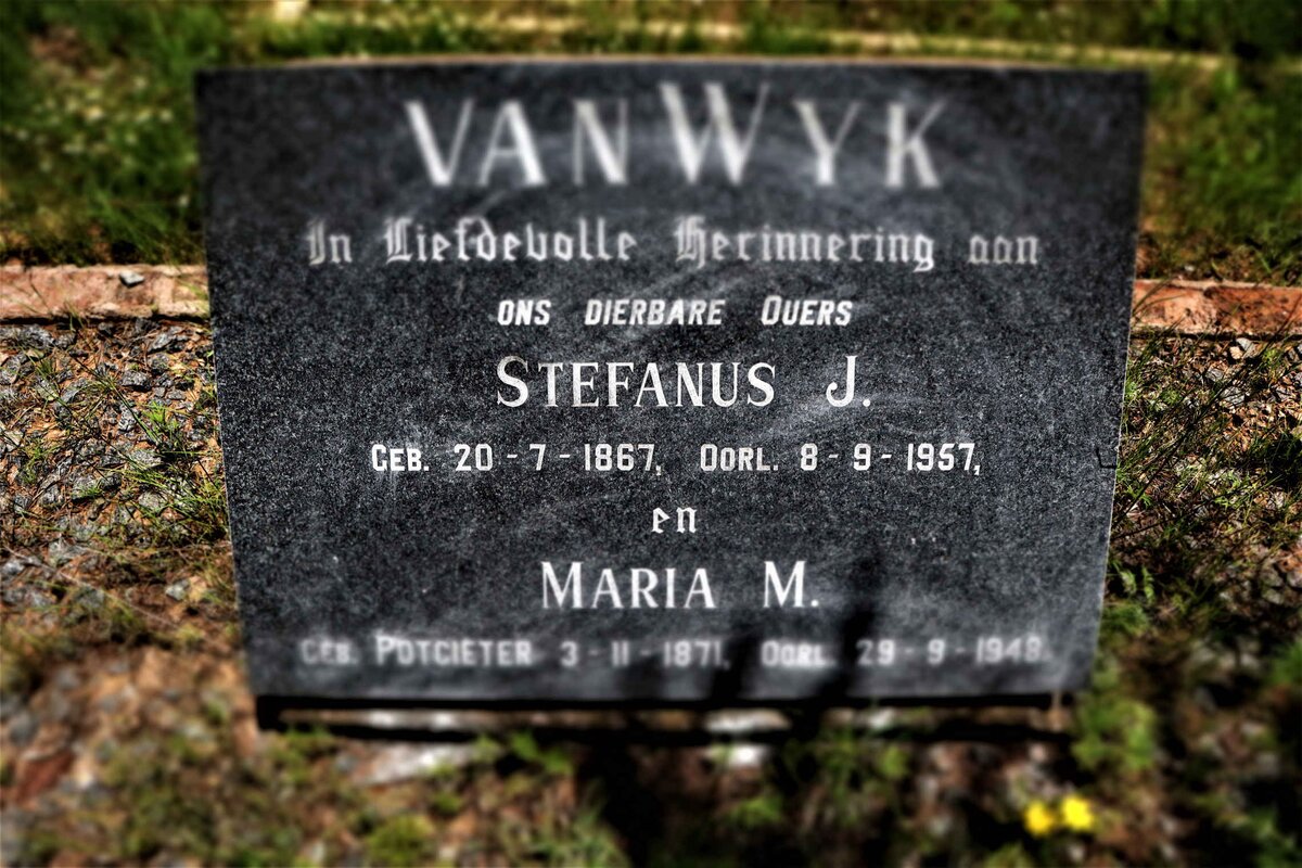 WYK Stefanus J., van 1867-1957 &amp; Maria M. 1871-1948