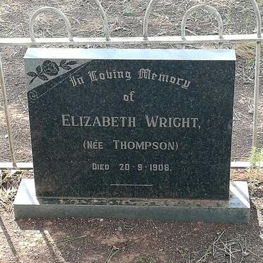 WRIGHT Elizabeth nee THOMPSON -1908
