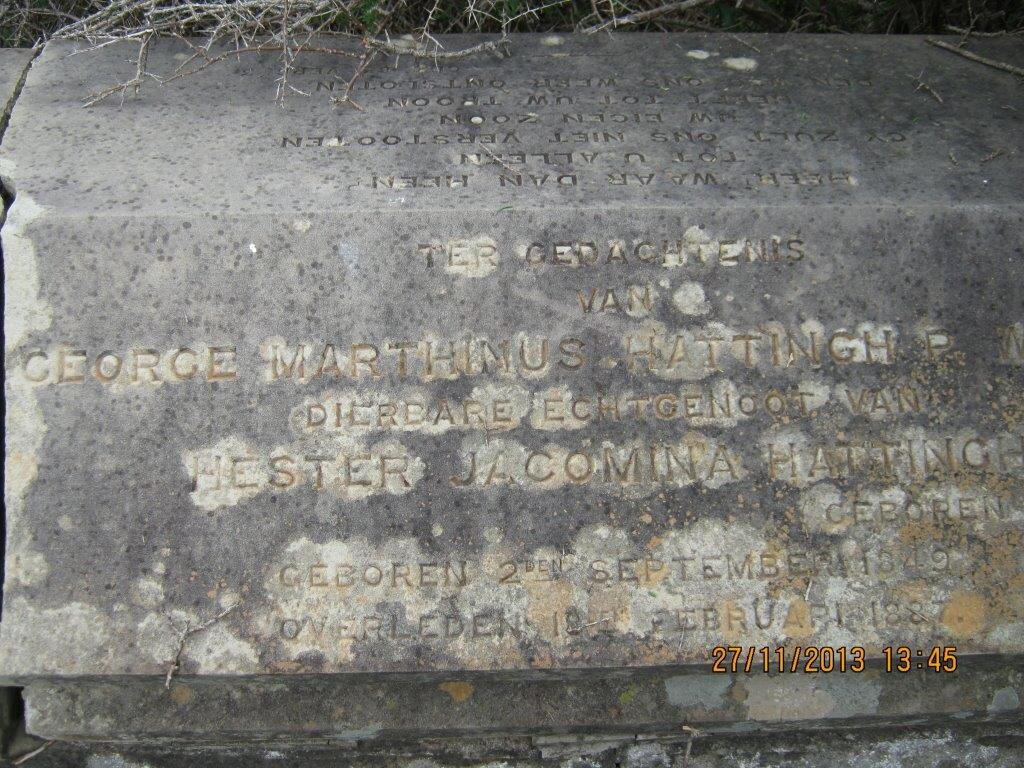 HATTINGH George Marthinus 1849-1887