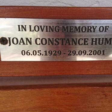 HUME Joan Constance 1929-2001