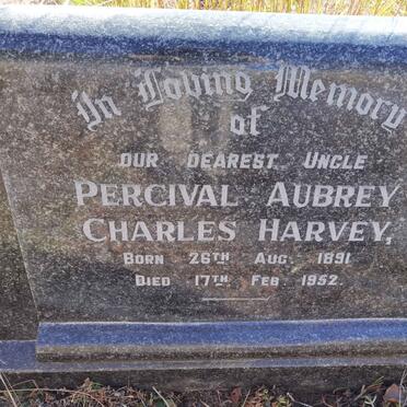 HARVEY Percival Aubrey Charles 1891-1952