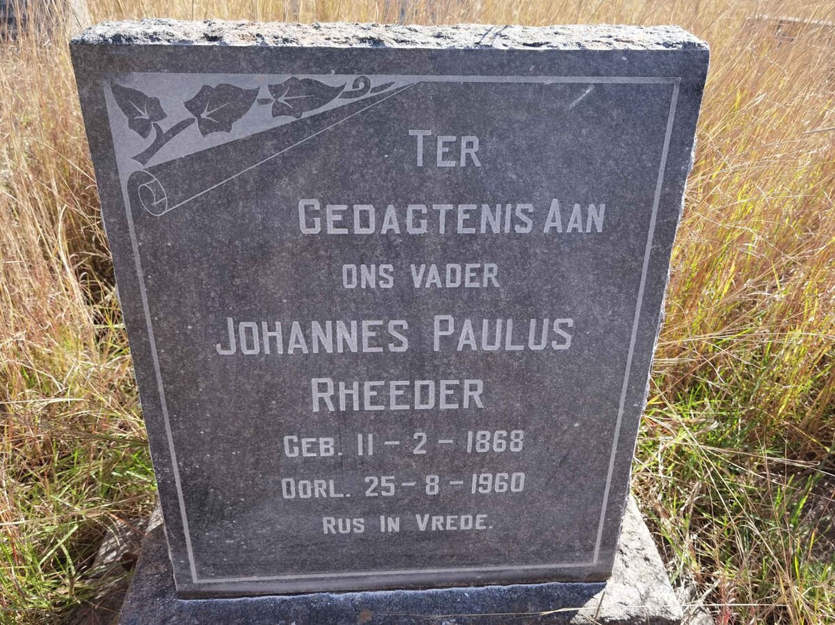 RHEEDER Johannes Paulus 1868-1960