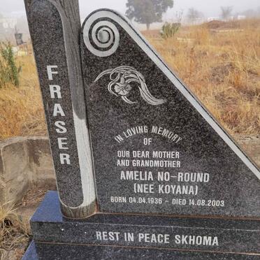 FRASER Amelia No-Round nee KOYANA 1936-2003