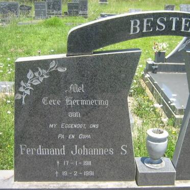 BESTER Ferdinand Johannes S. 1911-1991