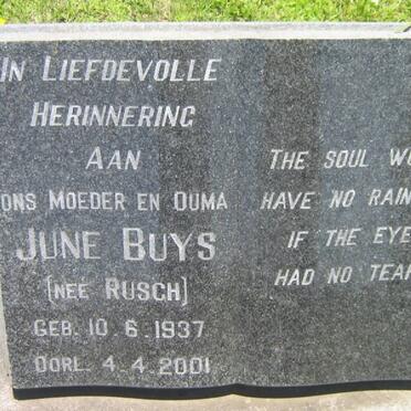 BUYS June nee RUSCH 1937-2001