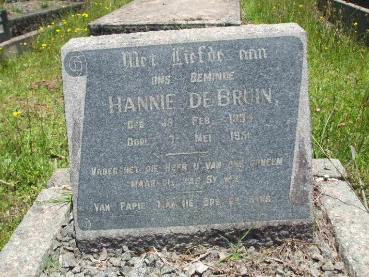 BRUIN Hannie, de 1934-1951