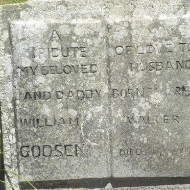 GOOSEN William Walter 1930-19??