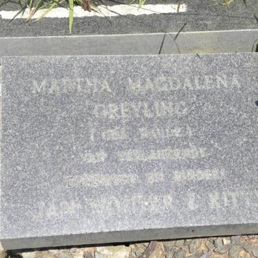 GREYLING Martha Magdalena