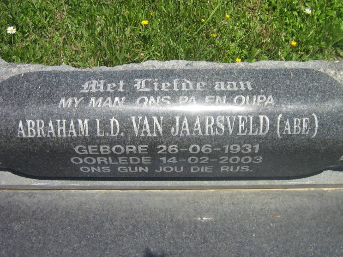 JAARSVELD Abraham L.D., van 1931-2003