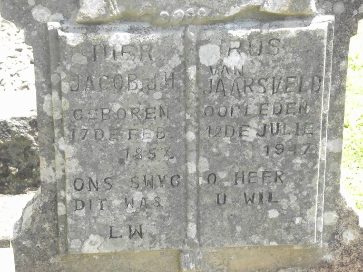 JAARSVELD Jacob J.H., van 1857-1947