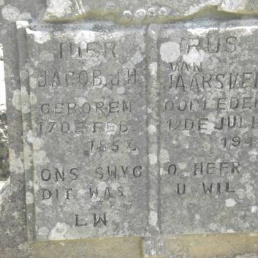 JAARSVELD Jacob J.H., van 1857-1947