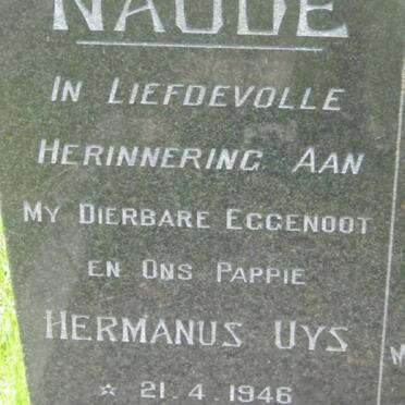 NAUDE Hermanus Uys 1946-1975