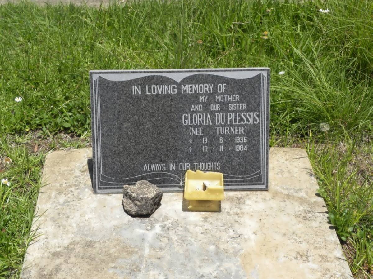 PLESSIS Gloria, de nee TURNER 1936-1984