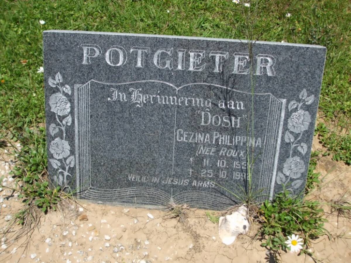 POTGIETER Gezina Philippina nee ROUX 1934-1992