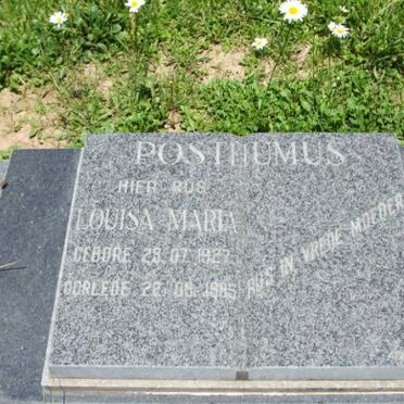 POSTHUMUS Louisa Maria 1927-1985