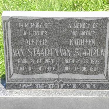 STAADEN Alfred, van 1923-1990 &amp; Kathleen 1925-1984