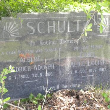 SCHULTZ Albert Fredrich Adolph 1900-1960 &amp; Ethel Alice Louise 1901-1987