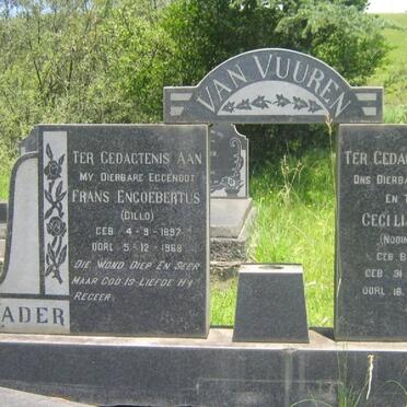 VUUREN Frans Encoebertus, van 1897-1968 &amp; Cecilia Maria BRUMMER 1898-1973