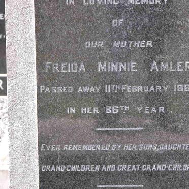 AMLER Freida Minnie -1964