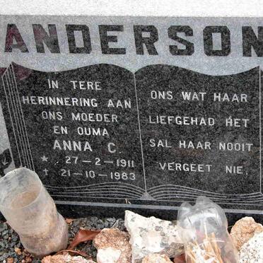 ANDERSON Anna C. 1911-1983