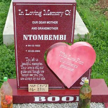 BOOI Ntombembi 1923-2004