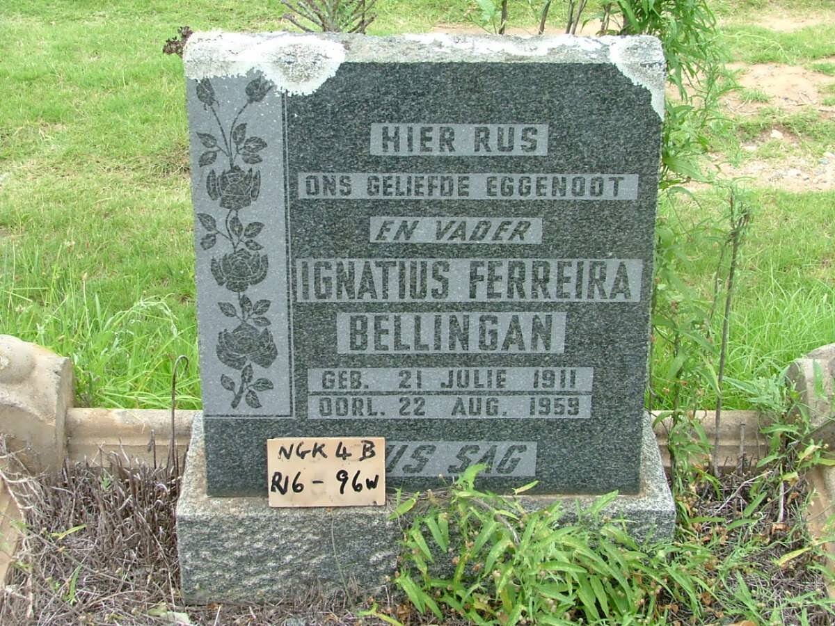 BELLINGAN Ignatius Ferreira 1911-1959