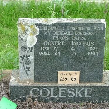 COLESKE Ockert Jacobus 1921-1964
