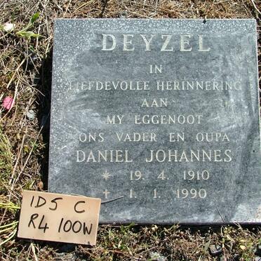 DEYZEL Daniel Johannes 1910-1990