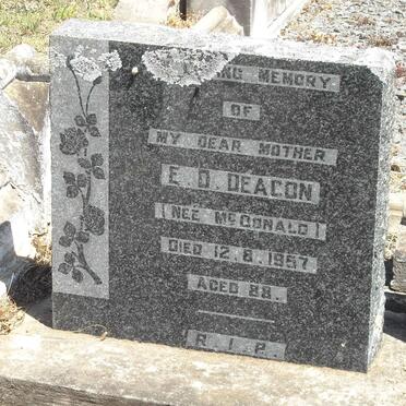 DEACON E.D. nee MCDONALD  -1957