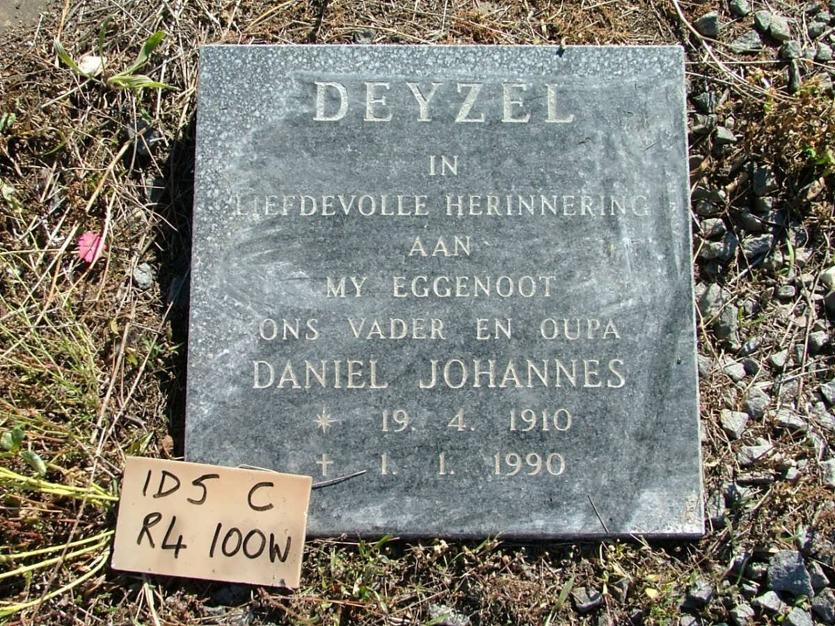 DEYZEL Daniel Johannes 1910-1990