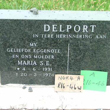 DELPORT Maria S.E. 1931-1974 :: DELPORT Kosie 