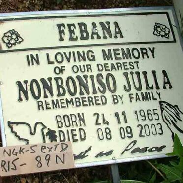 FEBANA Nonboniso Julia 1965-2003