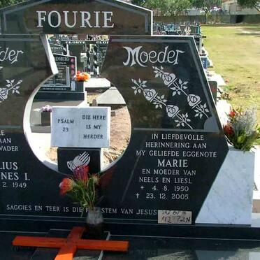 FOURIE Cornelius Johannes I. 1949- &amp; Marie 1950-2005