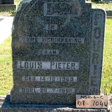 FOURIE Louis Pieter 1909-1950