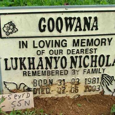 GOQWANA Lukhanyo Nicholas 1981-2003