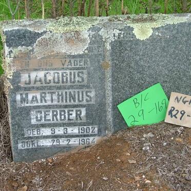GERBER Jacobus Marthinus 1902-1964